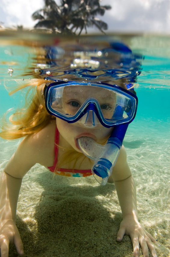 Children Snorkling on Charter Catamaran Tours in the BVI