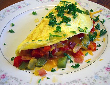 An omelette made to order for Breakfast